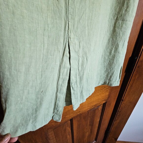 CC Collection Linen Skirt Soft Green Sz M - Picture 4 of 6